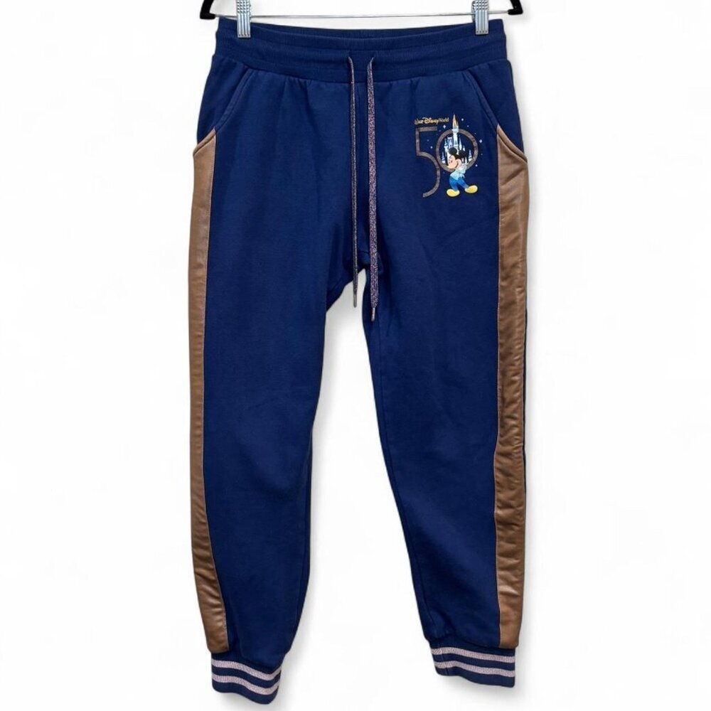 Walt Disney World 50th Anniversary Sweatpants Navy Pink Size Medium